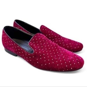 Giorgio Brutini Men’s Burgundy Embellished Suede Loafers
